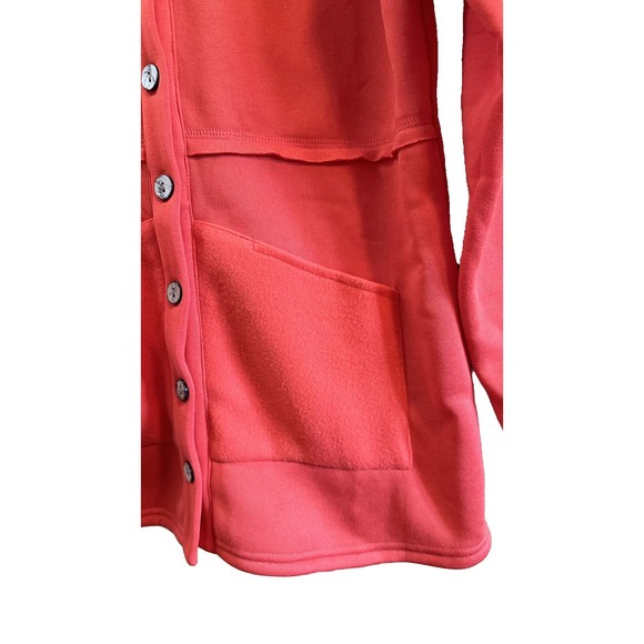 NWT, Floral Blooming Women’s Sz Medium Red Button Front Jacket w/Pockets - Picture 7 of 16